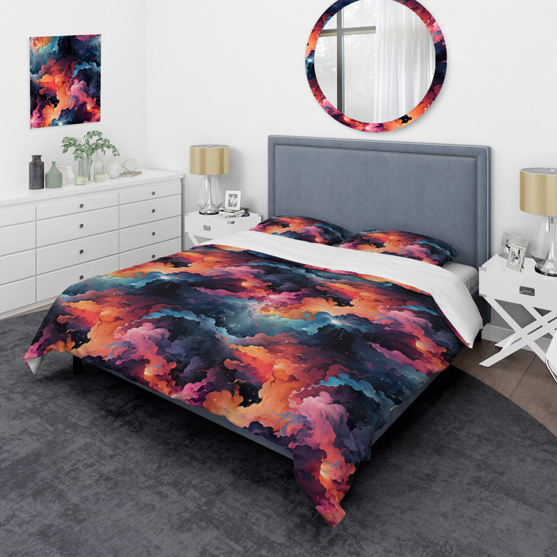 Ensemble de housse de couette Cosmic Camo Odysee, Housse de couette pour très grand lit et 2 très