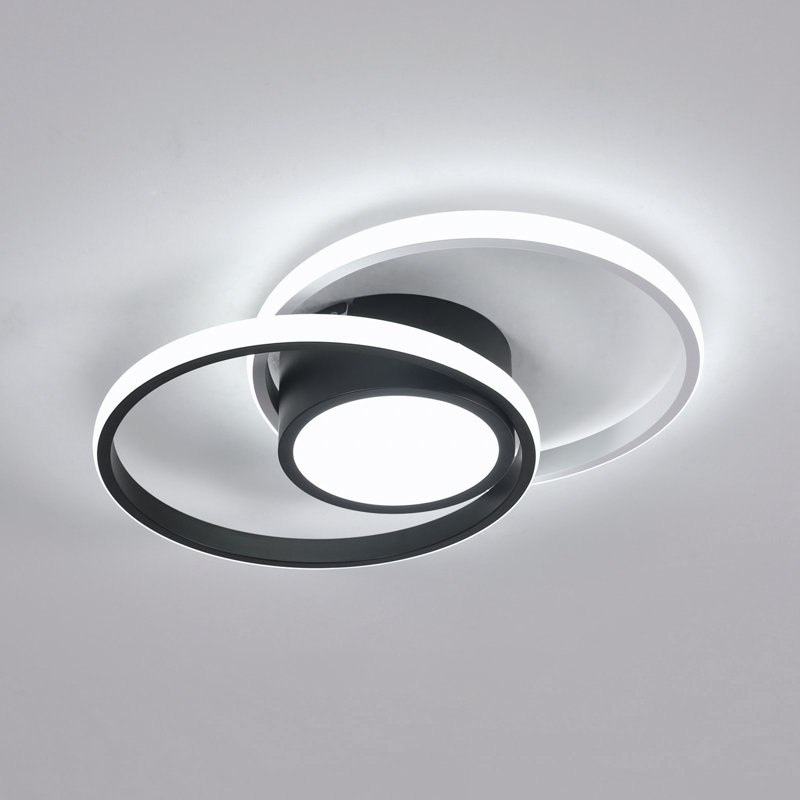 Modern Double Round 40CM LED Flush Mount Ceiling Light, 6500 Kelvins