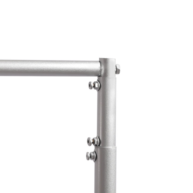 Ensemble de support pour fond de mariage 9,8 x 19,7 pi avec base en acier, Argent