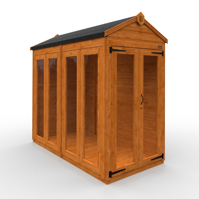 8x4w TigerFlex® Shiplap Apex Full Pane Summerhouse