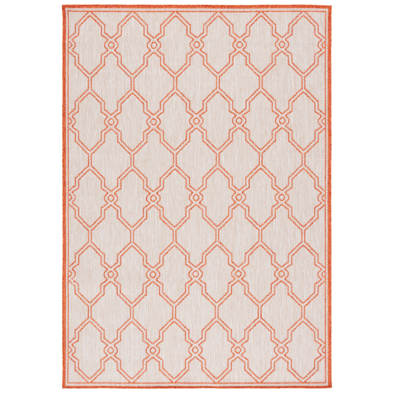 Tapis d'intérieur / extérieur à motif géométrique Oberbeck Performance, Tapis de couloir 2 pi 2 po x 6 pi
