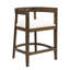 Tabouret de comptoir en bois d'hévéa Gurseese-875389640-875389646