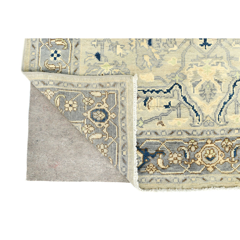 Tapis oriental tribal gris 4X6 One-of-a-Kind
