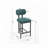 Upholstered Fabric Counter Height Barstool with Black Metal Legs for Dining Room/Kitchen Island/Bar-1883469827