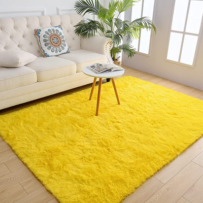 Grand tapis dans le salon, tapis de chambre à coucher moderne et moelleux, moelleux pour l'intérieur, convient à la décoration intérieure de la pièce