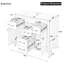 Ensemble de meuble-lavabo moderne 36 po avec lavabo en céramique, 4 tiroirs et 2 armoires à fermeture douce - solution de rangement à cadre en bois massif-1025648879