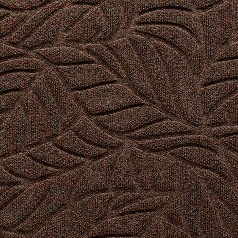 WaterHog Tropical Leaves 23 in. X 35 in. Indoor Outdoor Door Mat, Dark Brown