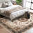 Washable Area Rug, Vintage Medallion Low Pile Non Slip Foldable Indoor Carpet, TPR Backing, Natural Tone, 10'x13'-565426009-565426018