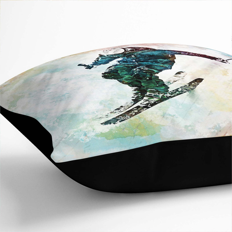 Square Throw Cushion, 55cm H x 55cm W x 20cm D, Black