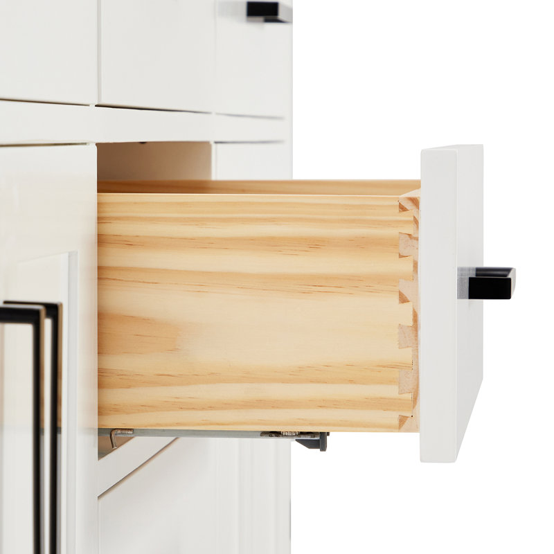 Hepburn 66'' Double Bathroom Vanity Base Only, Matte Black, White