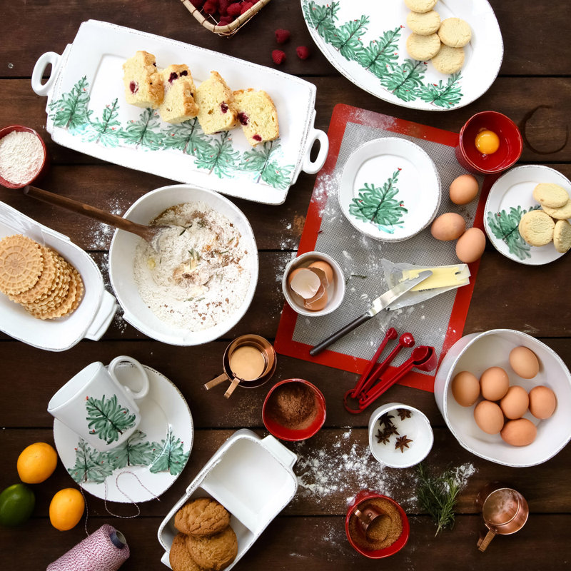 Lastra Holiday Handpainted Ceramic Oval Platter