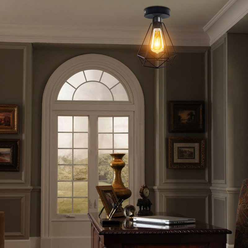Kanode 2-Light 46cm Semi Flush Mount, Yes