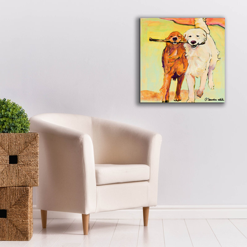  «Stick With Me» par Pat Saunders, art mural en toile blanche, 26 po x 26 po, H 26 po x l 26 po