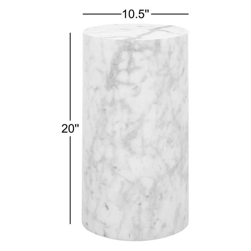 Leahbryanna Round Drink Table, White