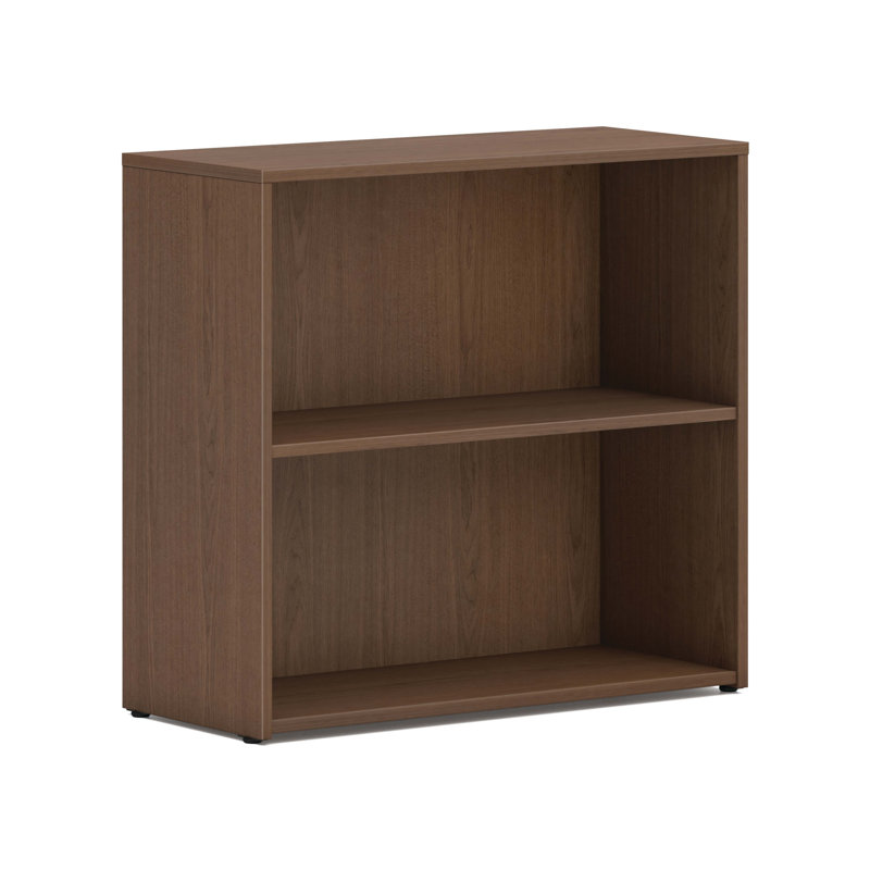 HON MOD Bookcase, 2 Shelves, 30"W, Sepia Walnut, Sepia Walnut