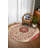 Marisol Burgundy Beige Oriental Machine Printed Cotton Polyester Area Rug-1666567401
