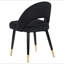 Chaises d'appoint arquées noires (ensemble de 2)-1914426297