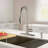 Stainless Steel Pull Down Kitchen Faucet With Soap Dispenser-118350768