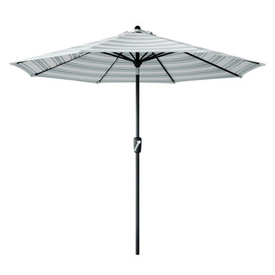 9 FT Patio Umbrella with Auto Tilt and Aluminium Pole,8 Steel Ribs,for Yard, Patio, Poolside