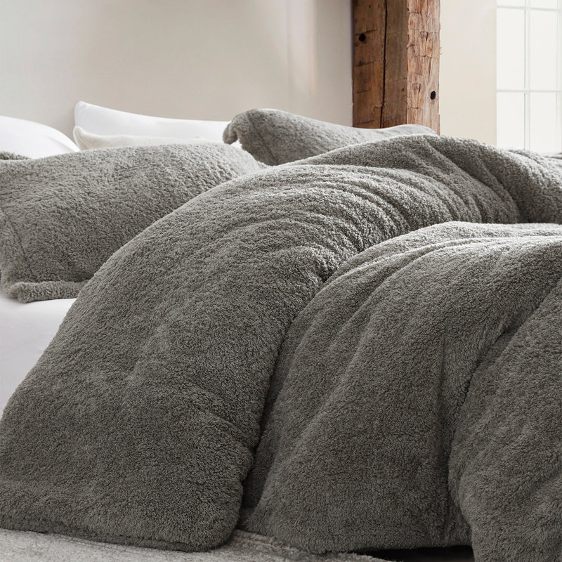 Polyester Baffle Box Stitch Comforter, King Comforter + 2 Shams, Beige