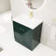 Ensemble de meuble-lavabo foncé 30 po - Lavabo en résine blanche et portes d'armoire à fermeture douce 2 unités-1778261526