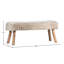 Banc en bois naturel de laine naturelle et bois d'eucalyptus de 48 pouces Verada