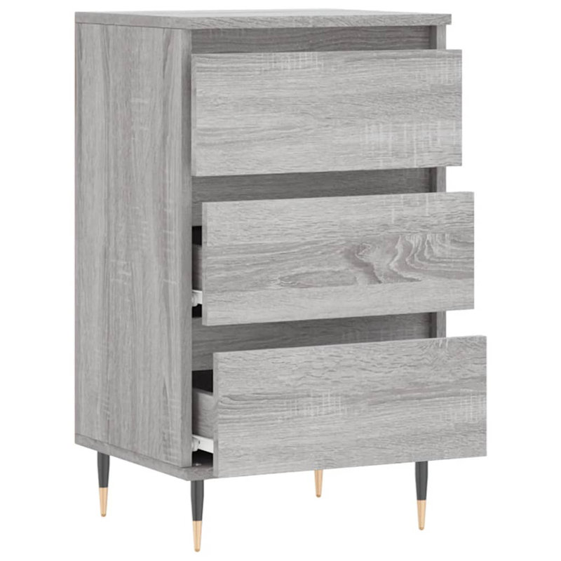 Maleesa Sideboard 40x35x70 cm Engineered Wood, Grey Sonoma