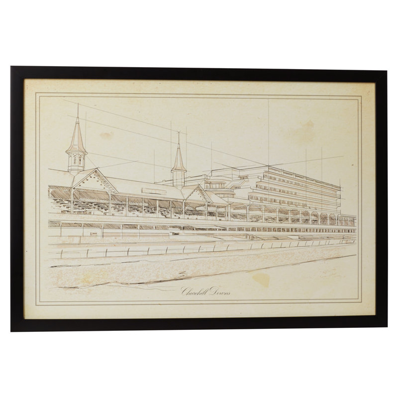 Churchill Downs Racing Loisirs - Cadre photo, impression, H 24 po x l 36 po x P 1,5 po
