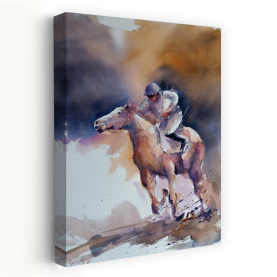 «Dynamic Horse Race», reproduction d'art murale cheval contemporain
