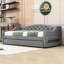 Twin XL Upholstered Daybed with LED and Trundle-858681905
