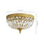 Plafonnier encastré en cristal 3 lumières Boatner-1331152357