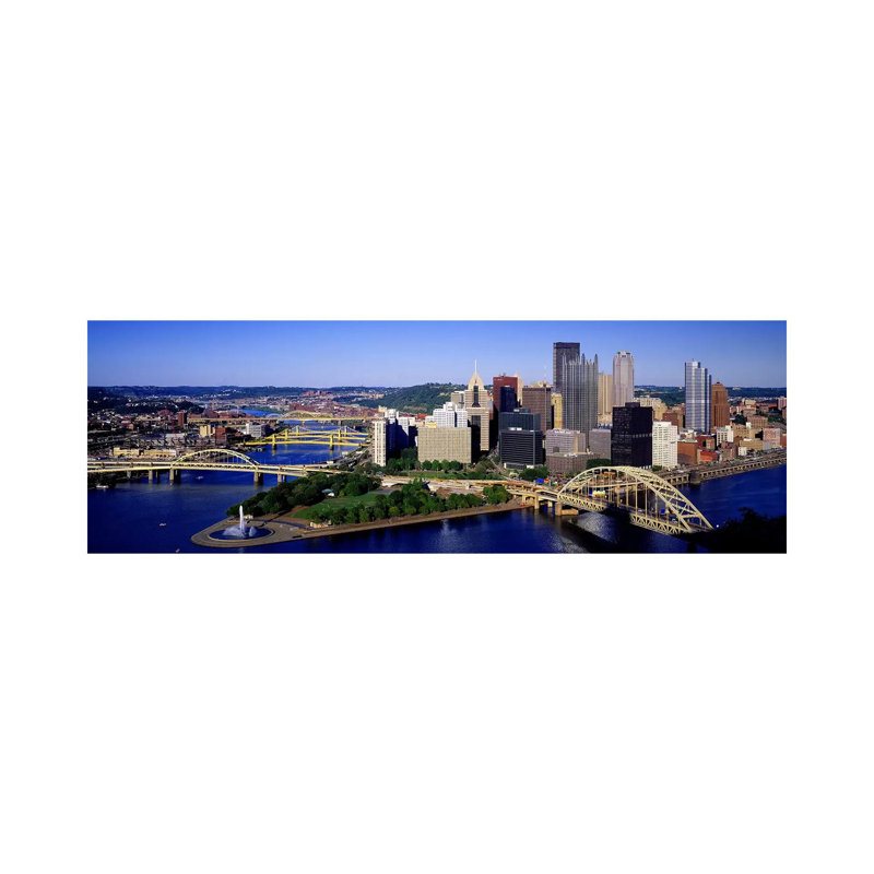 Pittsburgh, Pennsylvania, USA by Panoramic Images - Wrapped Canvas Panoramic Print, 30.48 cm H x 91.44 cm W x 1.91 cm D