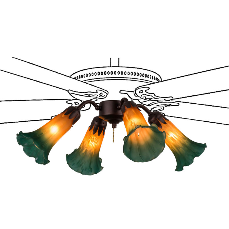 Pond Lily 4-Light Branched Ceiling Fan Light Kit