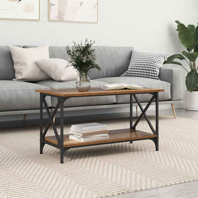Coffee Table with Storage, Old Wood
