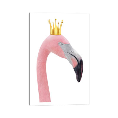 «Queen Flamingo» par Valeriya Korenkova, impression sur toile tendue
