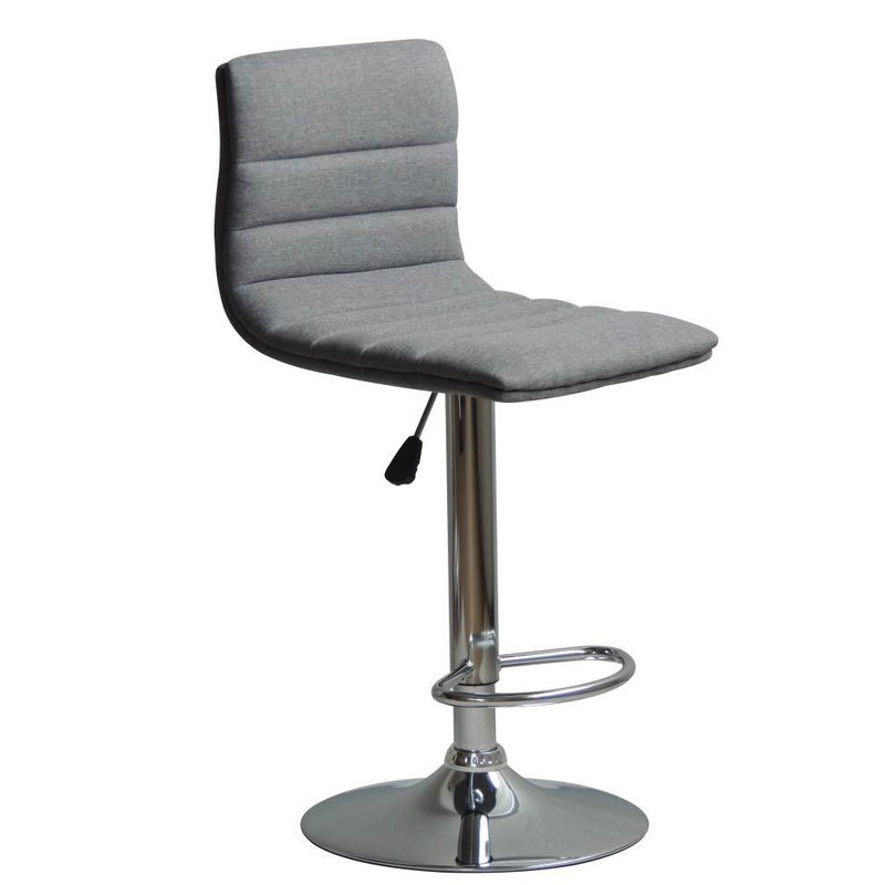Tabouret de bar rotatif à hauteur ajustable Hutson, Gris