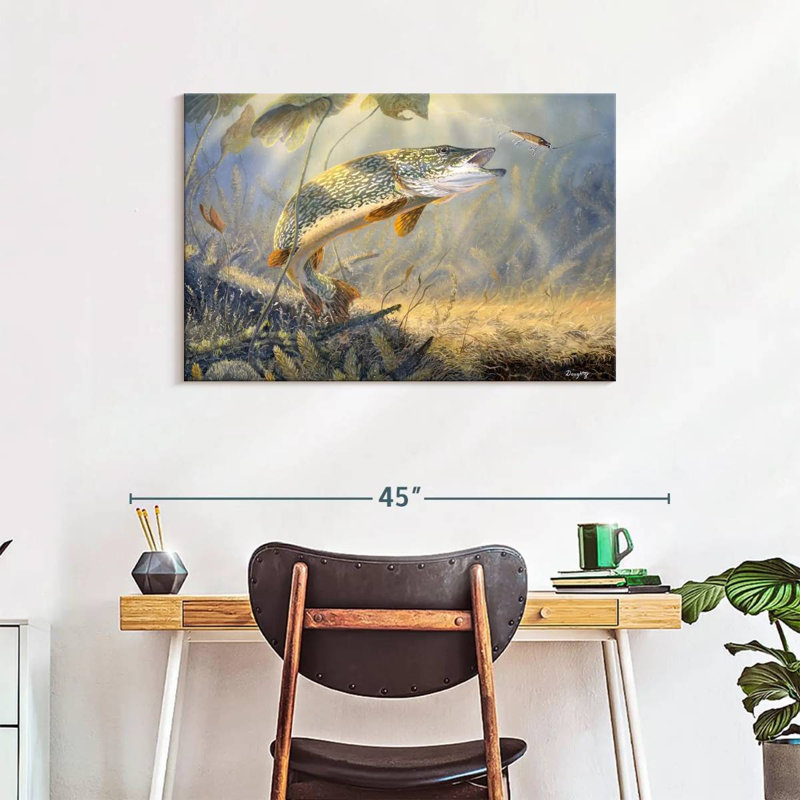 Brampt Calm Waters Fishing, 24" H x 36" W