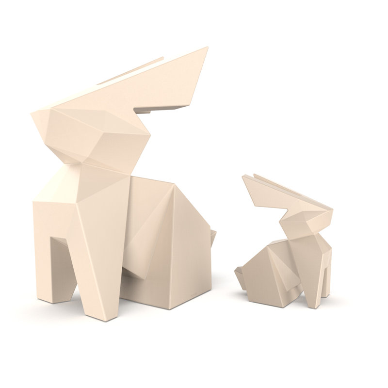 Statue de jardin lapin en plastique, Camel