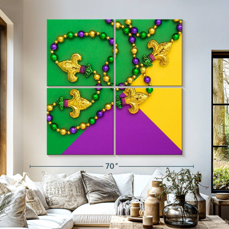 Bijoux Lelend Mardi Gras, H 57 po x l 57 po