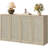 Consiglia 30.5" Bohemian-Inspired Rattan 2-Door Sideboard-695867050-688169288