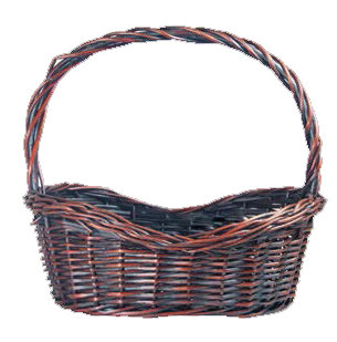 Panier à mèche ovale, H 14 po x l 12 po x P 16 po