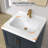 24 In. W. X 22 In. D Solid Surface Resin White Vanity Top Rectangular Single Sink Bathroom Vanity Top In White