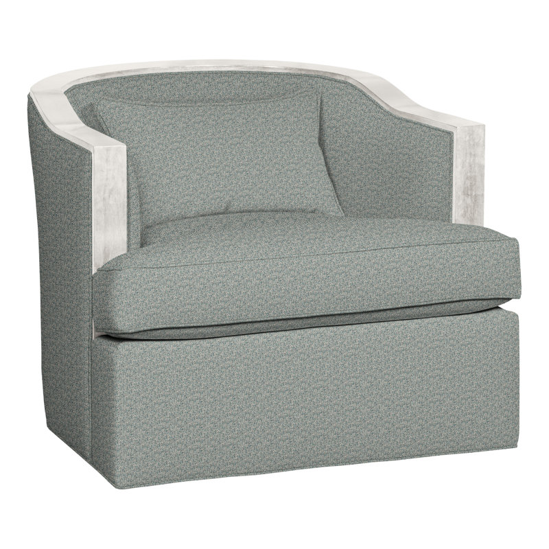 Fauteuil d'appoint pivotant Thom Filicia, Eau Tuck, Casablanca