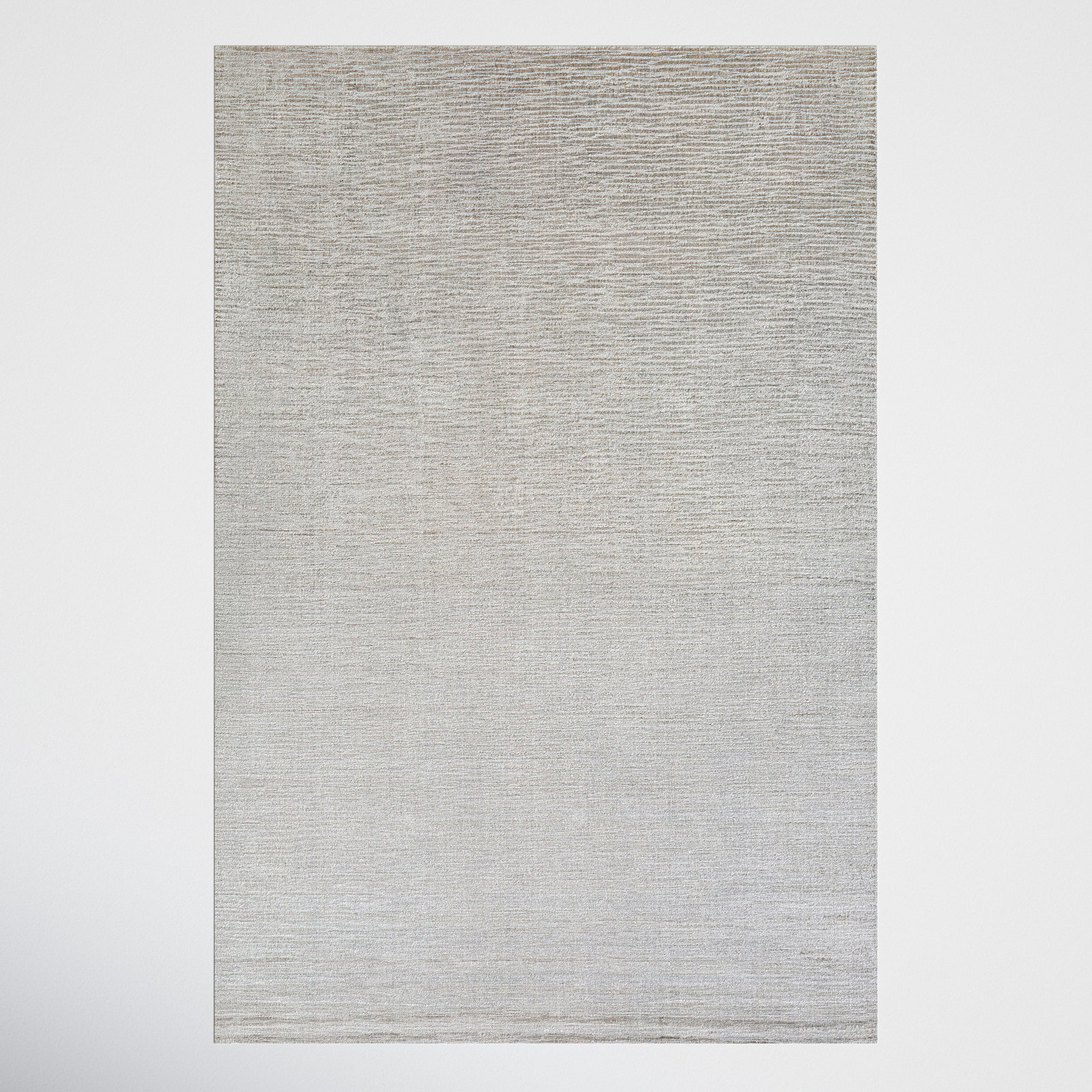 Elba Gray White Hand-Loomed Rug, Rectangle 2' x 3'