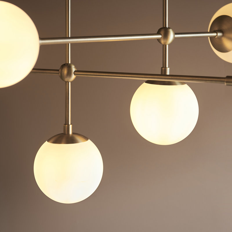 Cadel Impressive 6-Light Antique Brass Chandelier