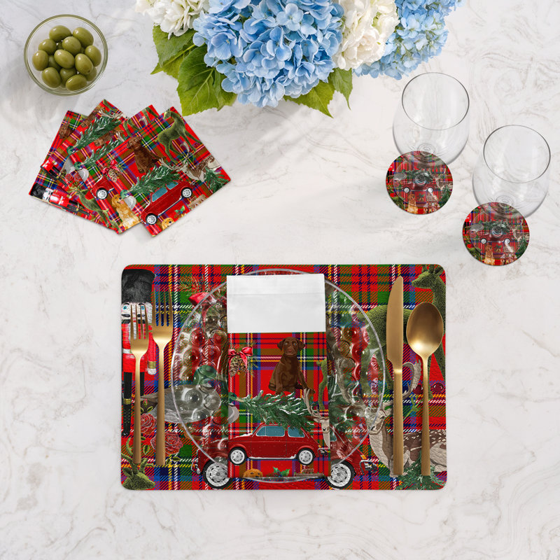 Vegan Leather Retangle Placemats