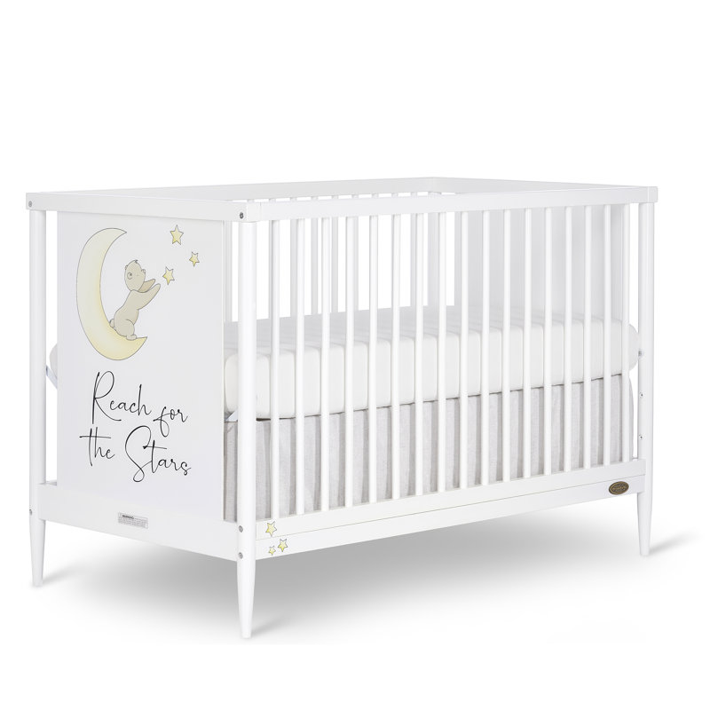 White Pine Moon Bear Convertible Crib with Changing Table