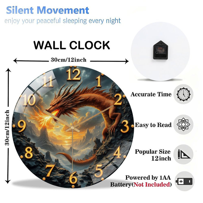 Horloge murale Dragon
