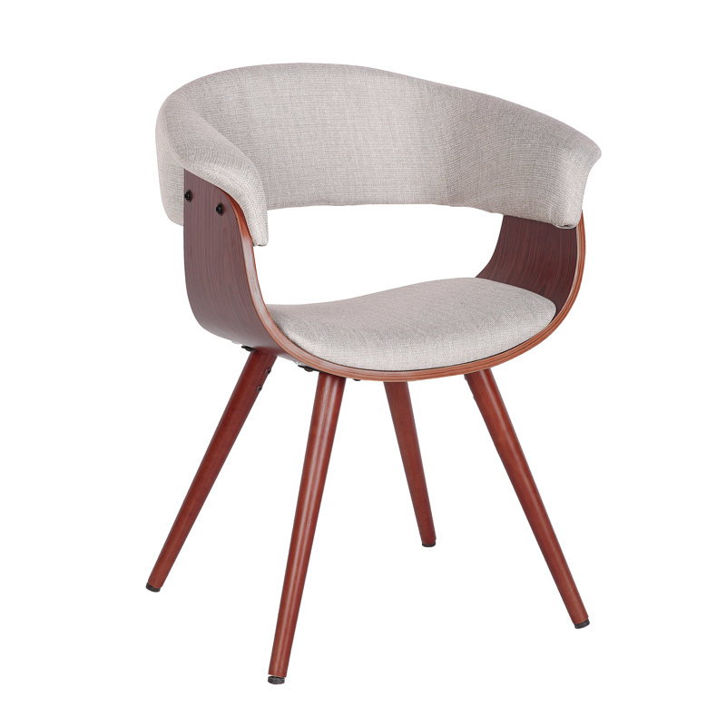Garley Fabric Mid-Century Dining Chair, Grey