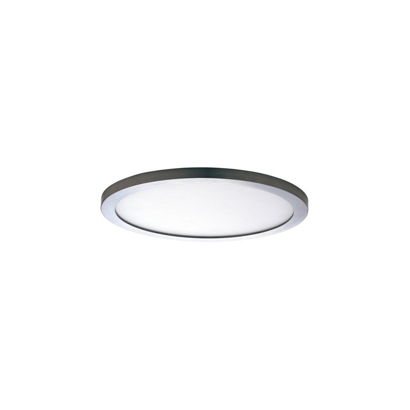 Methel LED Flush Mount, Satin Nickel, 0.5" H x 5.5" W x 5.5" D